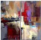 Abstract Sounds of City painting